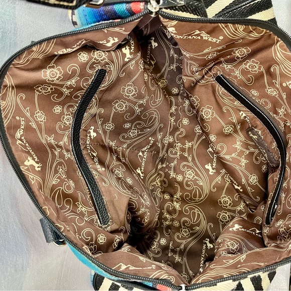 Montana West Weekender Aztec and Striped Canvas Boho Bag - Picture 5 of 10